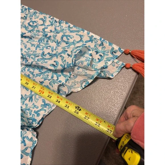 Tommy Bahama Cotton Boho Floral Embroidered Swim Cover-Up Tunic Dress S-M - Picture 9 of 9